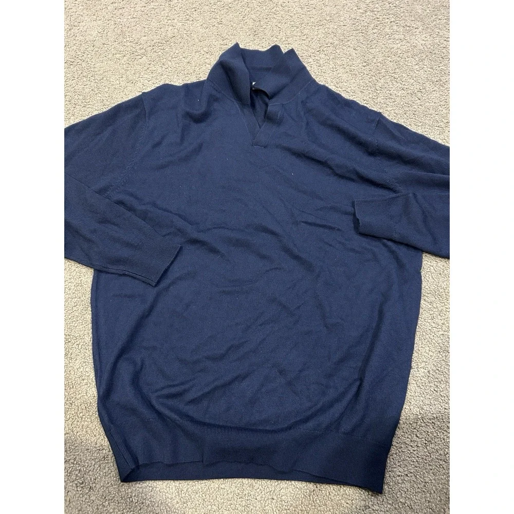 Collars And Co Australian Merino Wool Men's Sweater Blue Men's Size Large‎ NWT